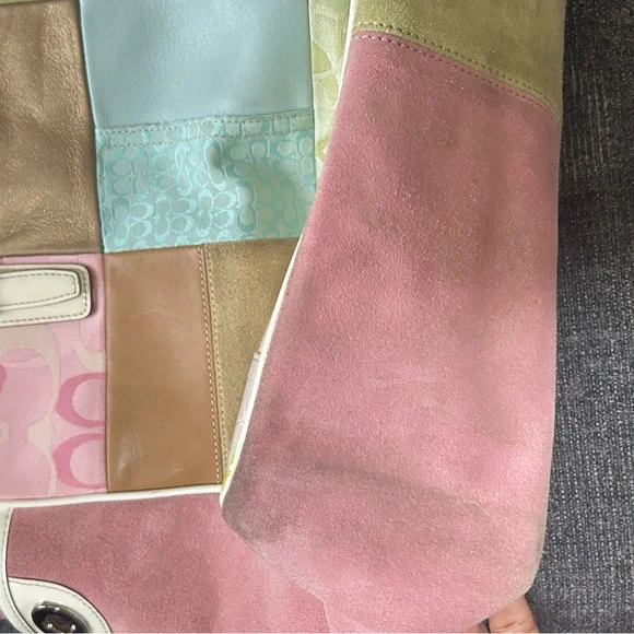 Vintage y2k Patchwork Coach Tote Bag - Picture 5 of 5